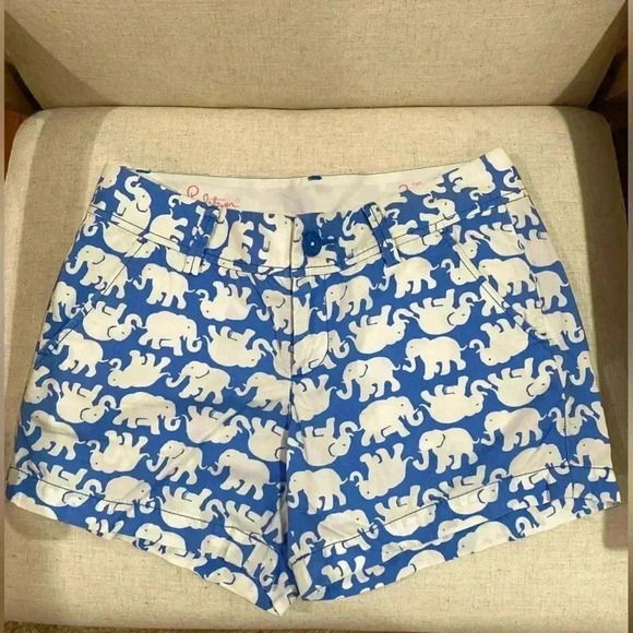 Lilly Pulitzer Callahan Elephant Shorts Sz 2 - Picture 3 of 8